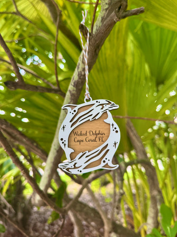 Double Dolphin Ornament