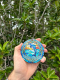Dolphin Stained Glass Wood Ornament